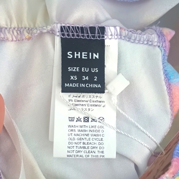 NWT Shein rainbow multi color halter crop top size XS - Picture 4 of 6